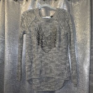 Gray Harley-Davidson Womens Knit Sweater Size S